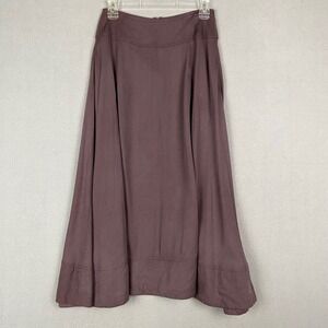Anne Pinkerton Rayon A-Line Full Maxi Skirt Womens‎ 8 Purple Made in USA